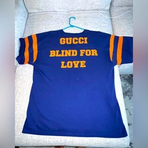 Large Gucci shirt blue and orange